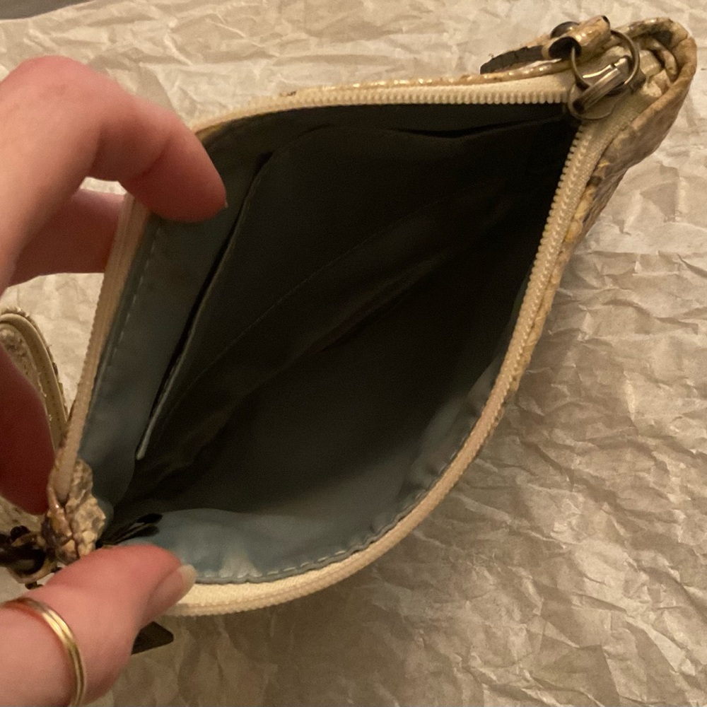 Euc Coach Embossed Python Leather Wristlet Clutch… - image 7